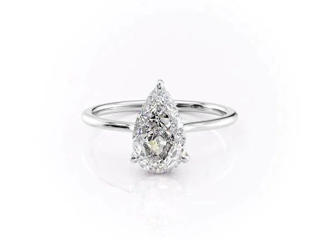 The Maia Set With A 1.5 Carat Pear Lab Diamond For Discount