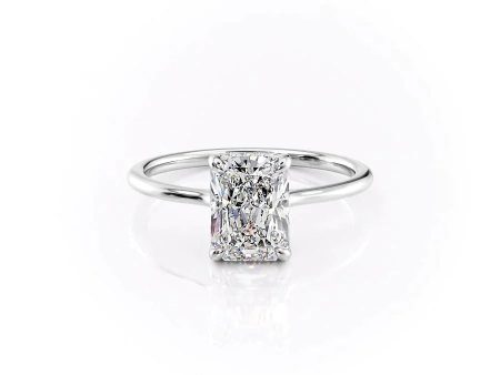 The Maia Set With A 1.5 Carat Radiant Lab Diamond For Sale