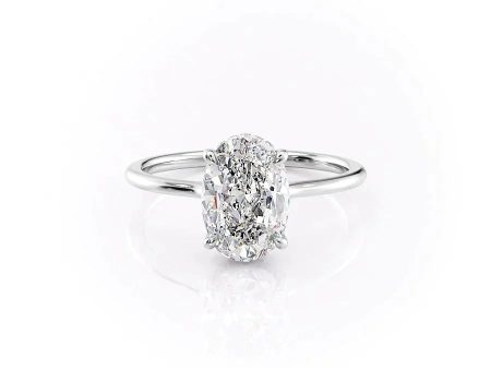 The Maia Set With A 1.5 Carat Oval Lab Diamond For Discount