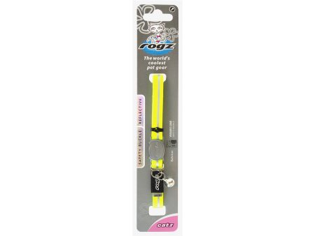 Rogz Alleycat Cat Collar  - Dayglo Yellow Supply