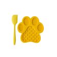 Paw Lick Mat With Spatula - Yellow Fashion