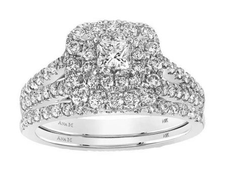 Ana M 1-1 2ctw Certified Diamond Double Halo Bridal Set For Cheap