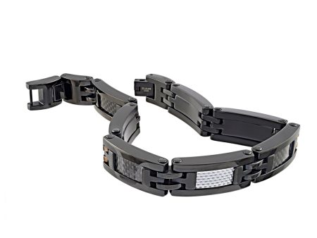 Italgem Men s 8.5  IP Steel Carbon Fiber Bracelet Supply