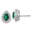 Emerald Diamond Halo Earrings For Discount