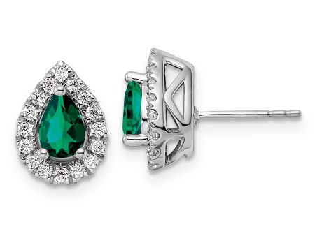 Emerald Diamond Halo Earrings For Discount