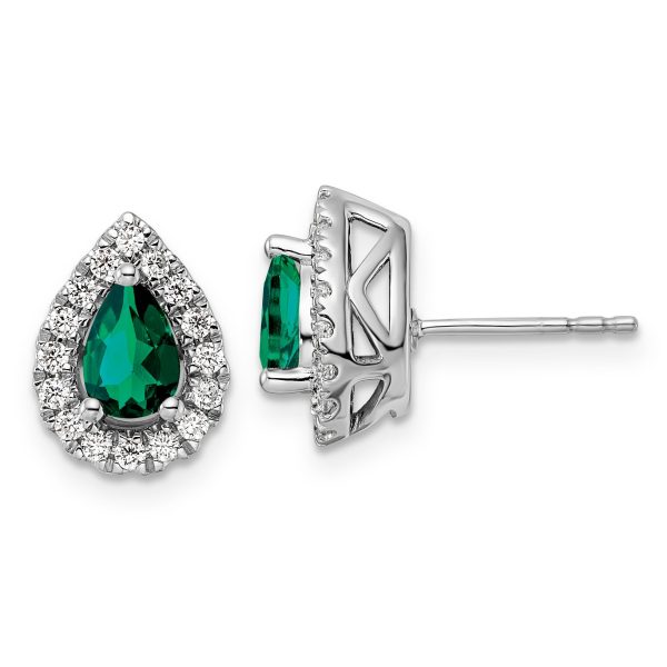 Emerald Diamond Halo Earrings For Discount