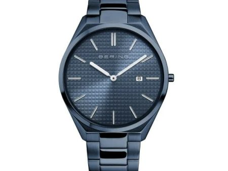 Bering Men s Ultra Slim Blue Watch For Cheap