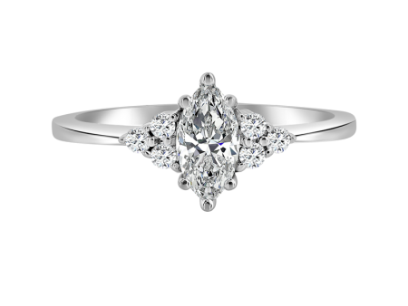 .62ctw Petite Marquise Lab Grown Diamond Engagement Ring For Discount