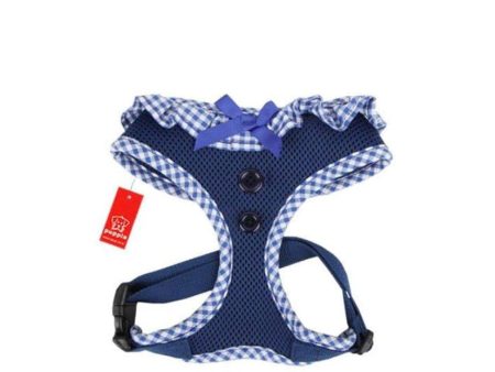 Puppia Gingham Harness - Blue For Sale