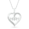 .05ctw Diamond  Mom  Heart Necklace Online now