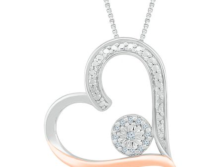 .05ctw Diamond Heart Pendant Hot on Sale