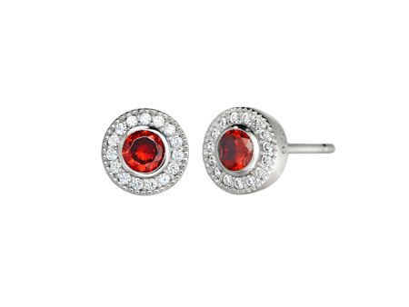 Birth Gems Ruby Earrings Cheap