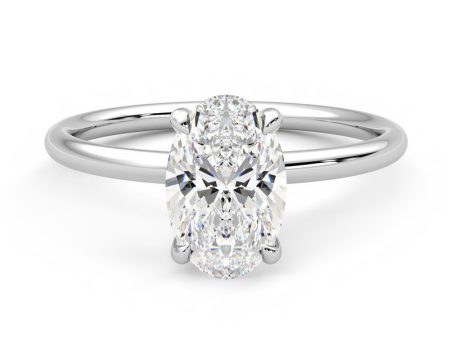 1 2ct Oval Diamond Solitaire Engagement Ring For Sale