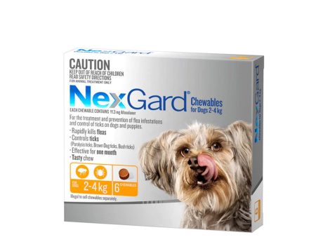 NexGard Ticks & Fleas  -  Dogs 2-4kg  -  3 & 6 pack For Sale