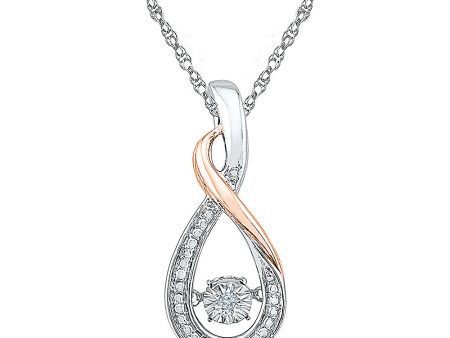 .01ct Dancing Diamond Heartbeat Pendant Fashion