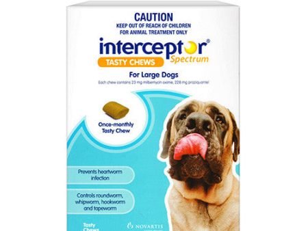 Interceptor Heart Worm & Worms  -  Dogs 22-45kg  -  3 pack Sale