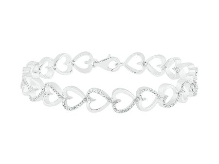 .05ctw Diamond Hearts Bracelet For Cheap