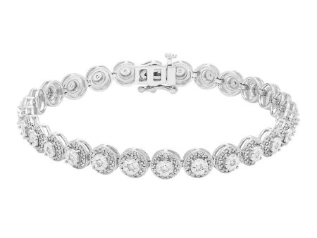 3 8ctw Diamond Halo Bracelet Hot on Sale