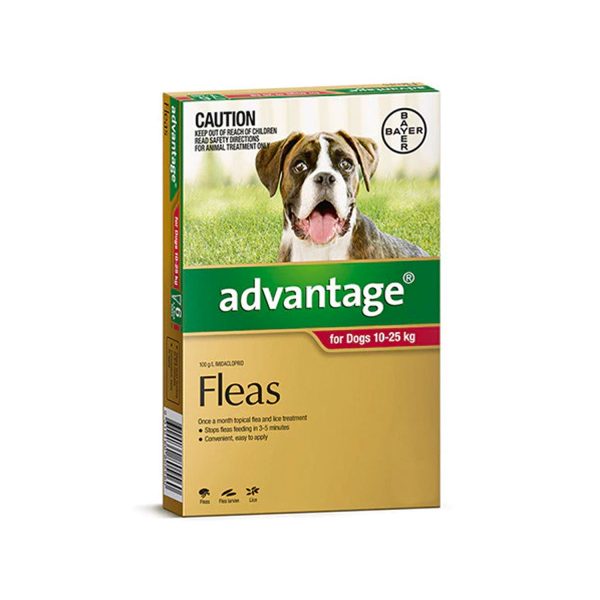 Advantage Flea  -  Dogs 10-25kg  -  4 pack Online Sale