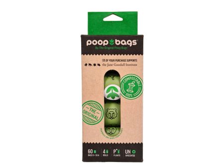 Poop Bags Compostable Plant Based Eco Friendly - 60 Pack Online now