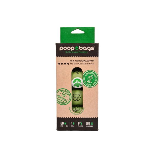 Poop Bags Compostable Plant Based Eco Friendly - 60 Pack Online now