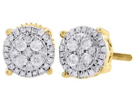 1 2ctw Diamond Cluster Stud Earrings For Discount