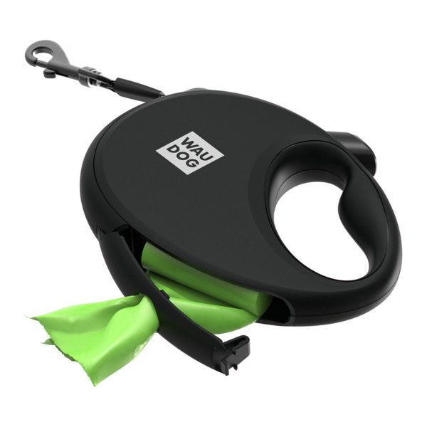 WAUDOG R-LEASH RETRACTABLE DOG LEASH WITH WASTE BAG CONTAINER, REFLECTIVE TAPE For Discount