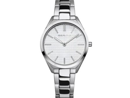 Bering Women s  Ultra Slim Brushed Silver Watch Fashion