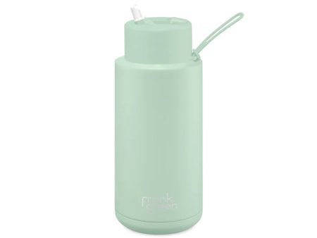 Frank Green Ceramic Reusable Bottle With Straw Lid 1000ml 34oz - Mint Gelato Sale