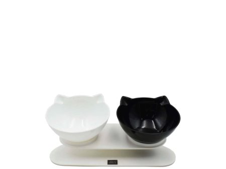 Zeez Elevated Tilted Cat Bowl - 2 Bowls Cheap