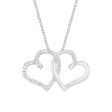 .03ctw Diamond Interlocking Hearts Pendant For Cheap