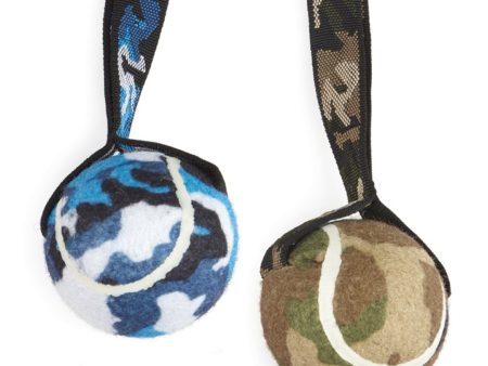 Ancol Tennis Ball & Camo Strap Dog Toy Cheap