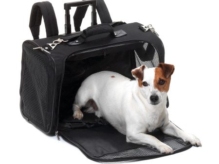 Dog Cat Karlie Smart Trolley carrier - Black 52 x 26 x 34cm Max Load 15kg Fashion