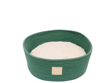 Fuzzyard Life Rope Basket Cushion Bed - Myrtle Green For Sale