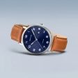 Bering Men s Titanium Blue Dial Watch Online Sale