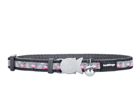 Red Dingo Flamingo Cat Collar - Grey Supply