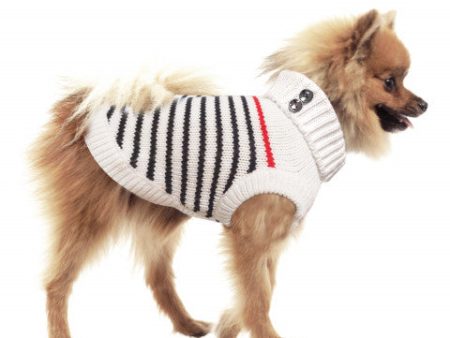 Milk and Pepper - Mael Navy off white striped Sweater Sale