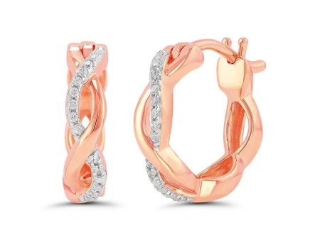 .05ctw Diamond Infinity Hoop Earrings Hot on Sale