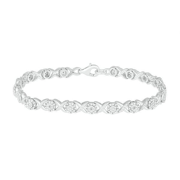 .10ctw Diamond XO Bracelet For Sale