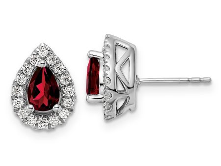 Ruby Diamond Halo Earrings Sale