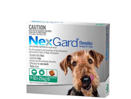 NexGard Ticks & Fleas  -  Dogs 10.1-25kg  -  3 & 6 pack Sale