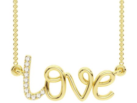 .02ctw Diamond Love Necklace Online now