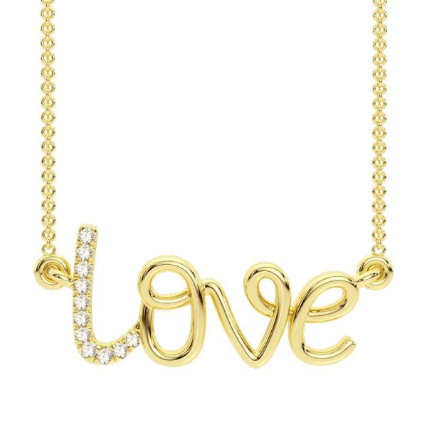 .02ctw Diamond Love Necklace Online now