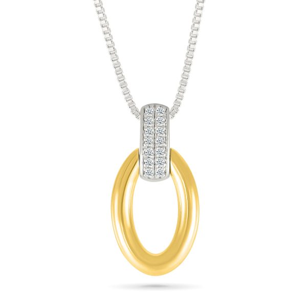 .06ctw Diamond Open Oval Pendant Online