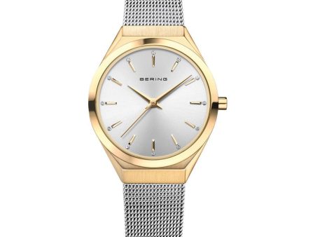 Bering Women s  Ultra Slim Two Tone Mesh Watch Discount