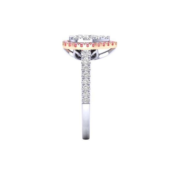 1ctw Pink Lab Grown Diamond Halo Ring Online