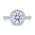 1ctw Lab Grown Diamond Halo Engagement Ring For Discount