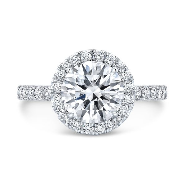 1ctw Lab Grown Diamond Halo Engagement Ring For Discount