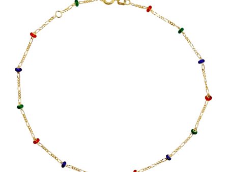 10  Figaro Bead Anklet Hot on Sale