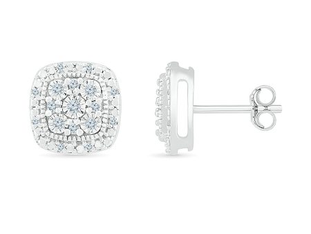 .12ctw Diamond Cluster Stud Earrings Online Hot Sale